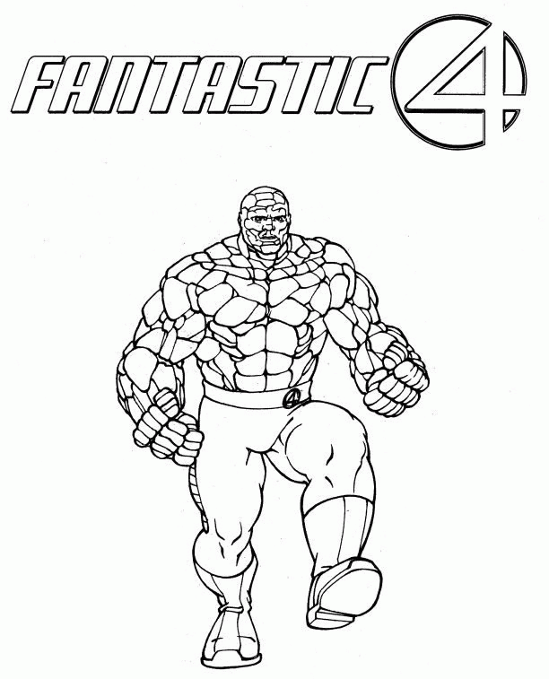 Fantastic four coloring pages