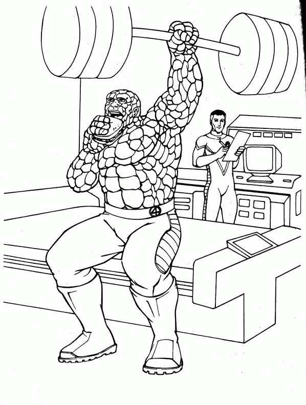 Fantastic four coloring pages