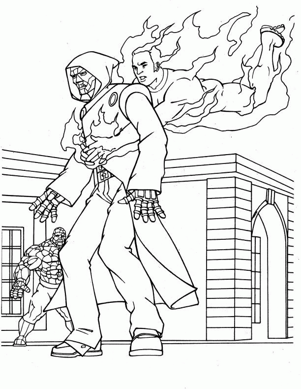 Fantastic four coloring pages