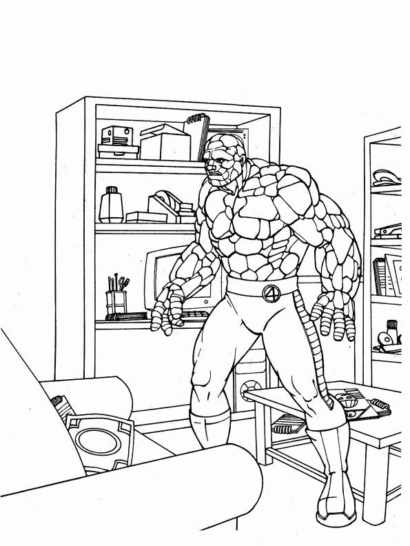 Fantastic four coloring pages