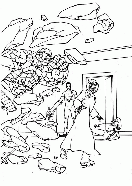 Fantastic four coloring pages