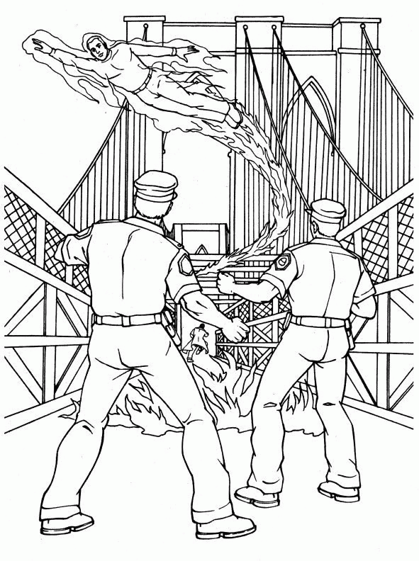 Fantastic four coloring pages