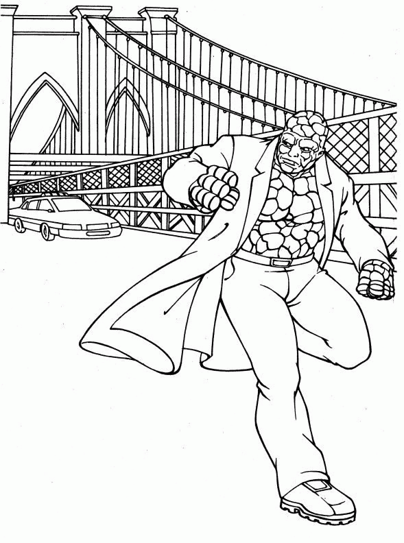 Fantastic four coloring pages