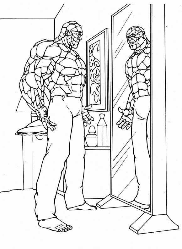 Fantastic four coloring pages