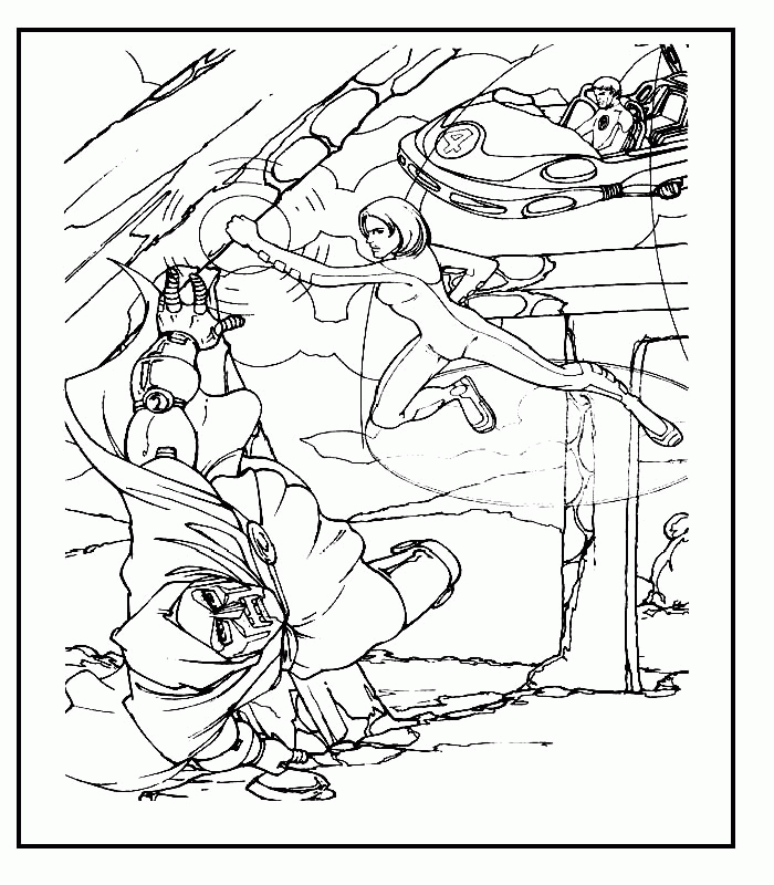 Fantastic four coloring pages