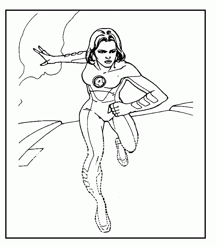 Fantastic four coloring pages