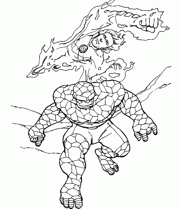 Fantastic four coloring pages