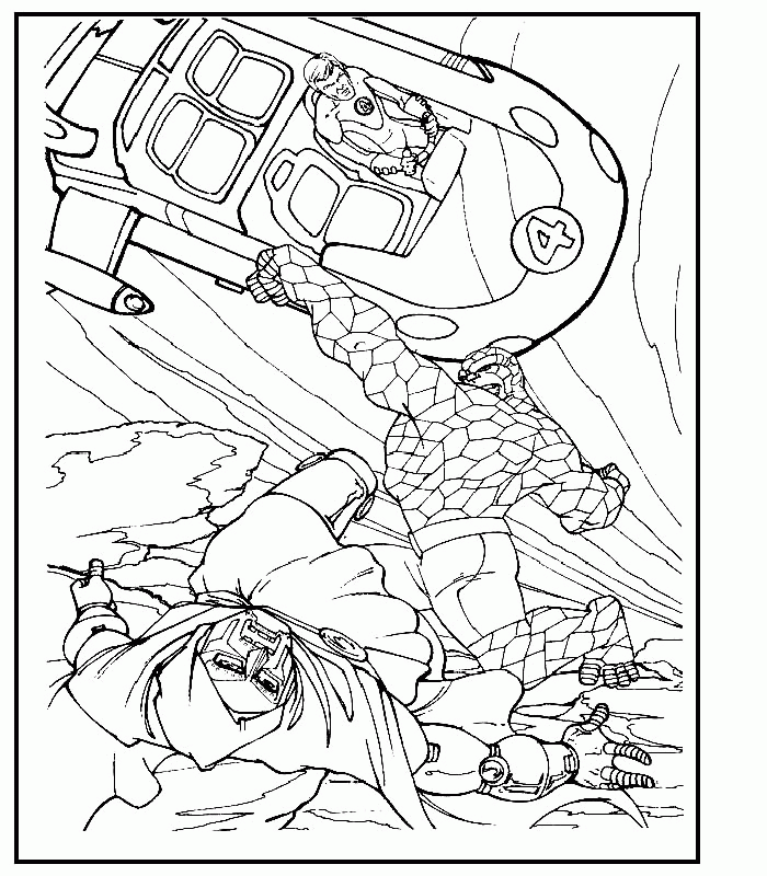 Fantastic four coloring pages