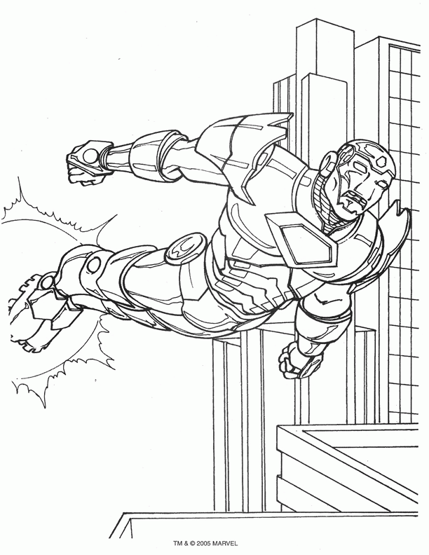 Iron man coloring pages