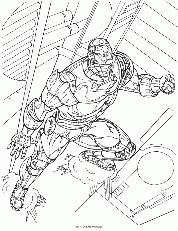 Iron man coloring pages