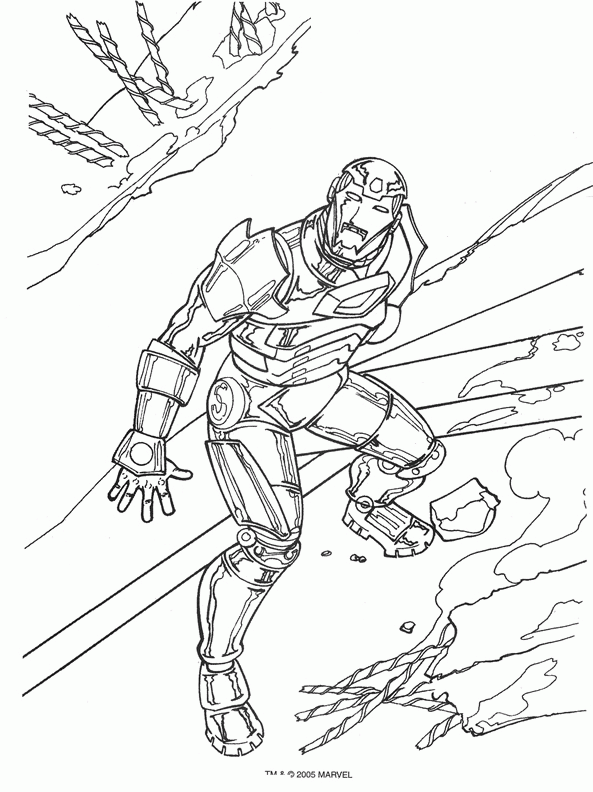 Iron man coloring pages