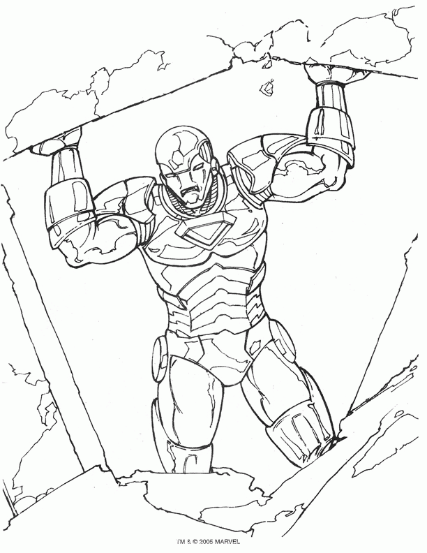 Iron man coloring pages