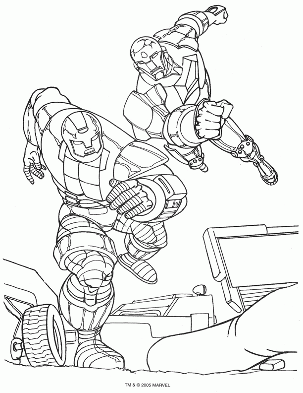 Iron man coloring pages