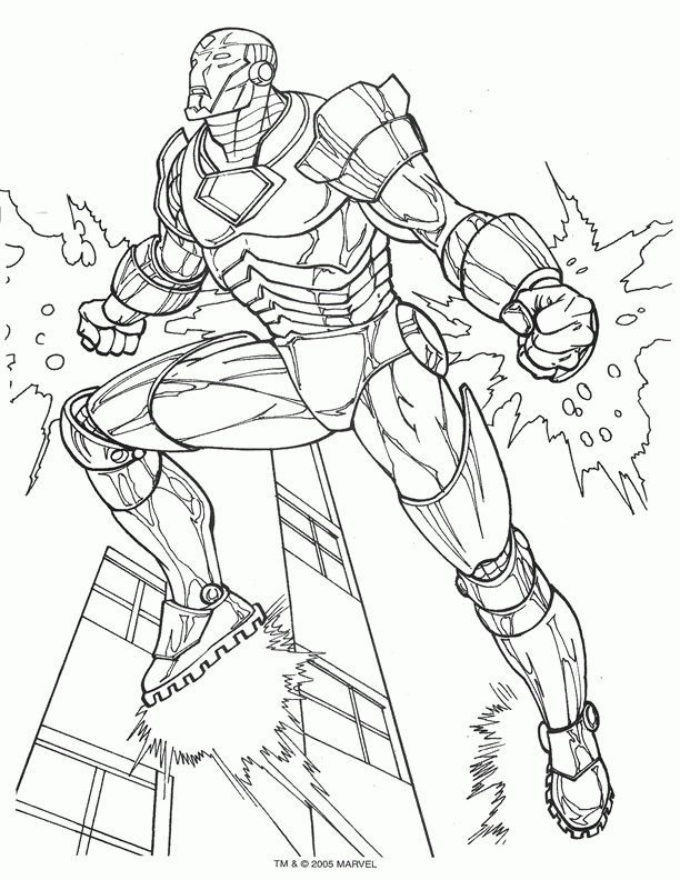 Iron Man Coloring Page Superhero Coloring Page | PicGifs.com