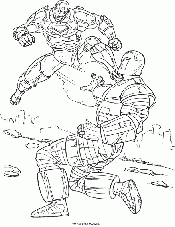 Iron man coloring pages