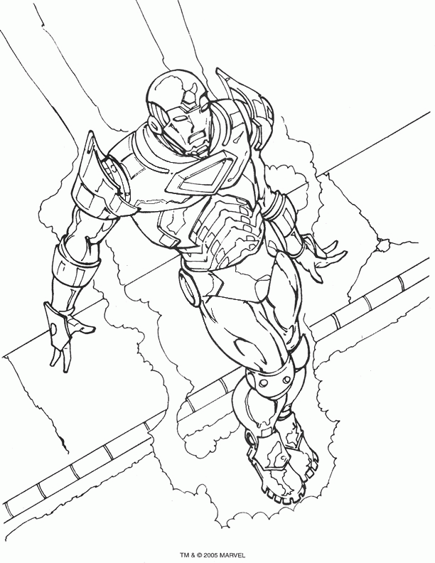 Iron man coloring pages