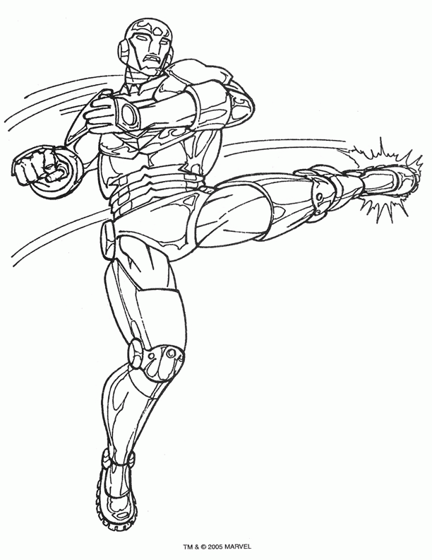 Iron man coloring pages