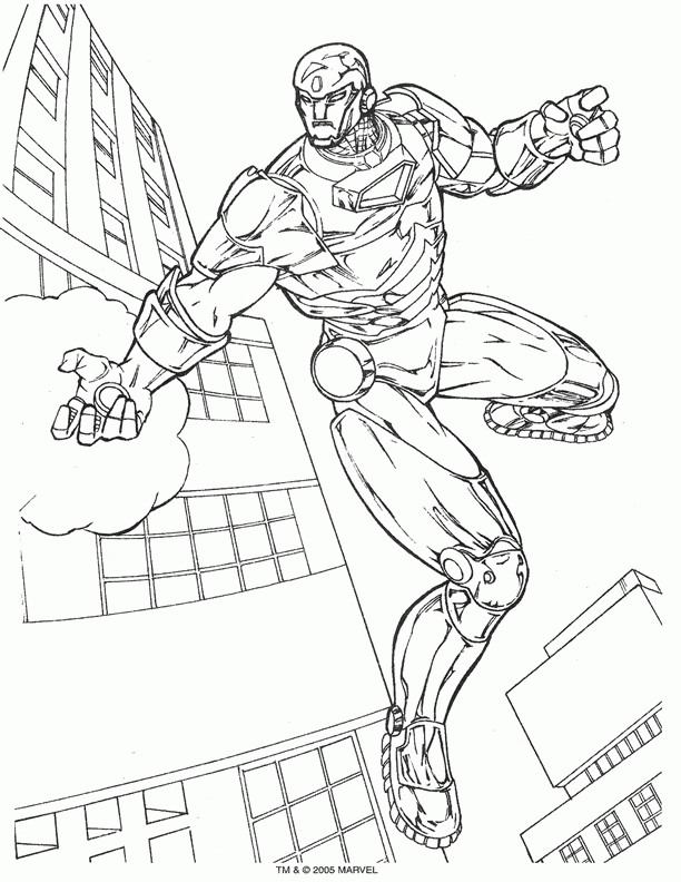 Iron Man Coloring Page Superhero Coloring Page | PicGifs.com