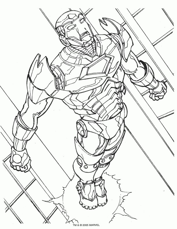 Iron man coloring pages