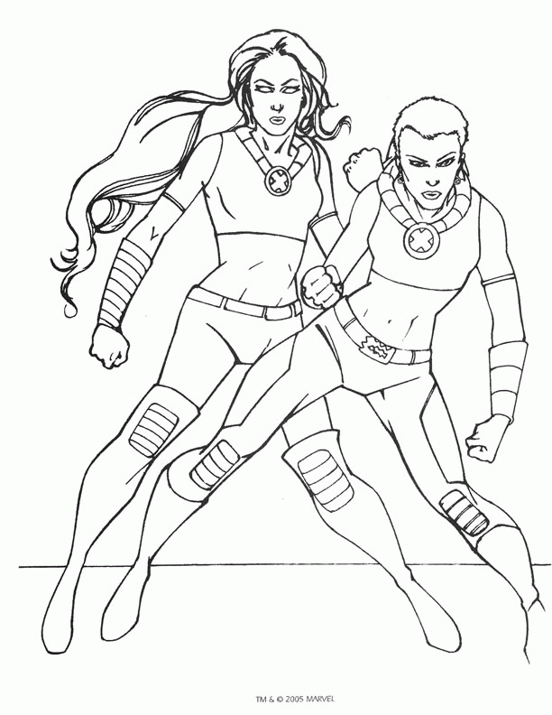 X men coloring pages