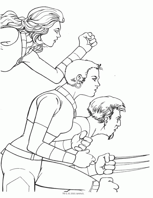 X men coloring pages