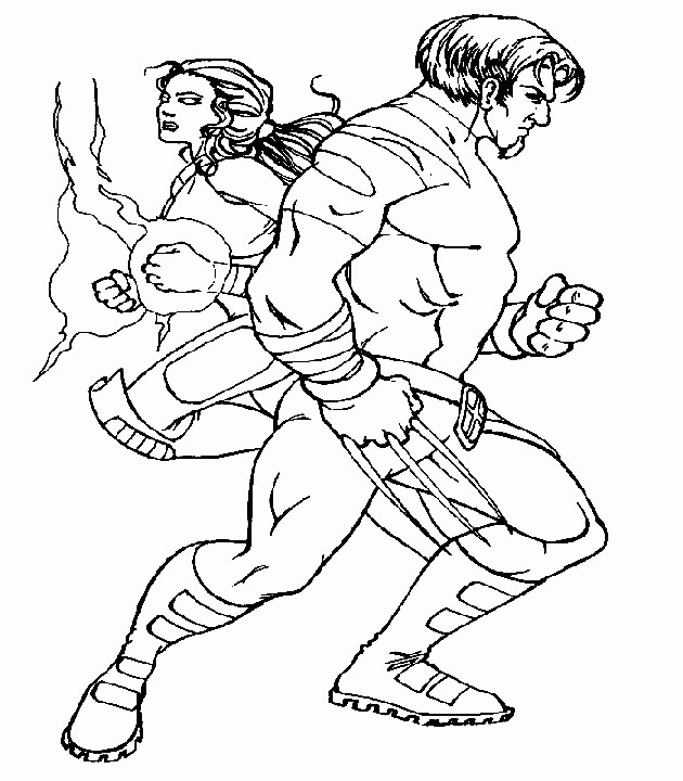 X men coloring pages