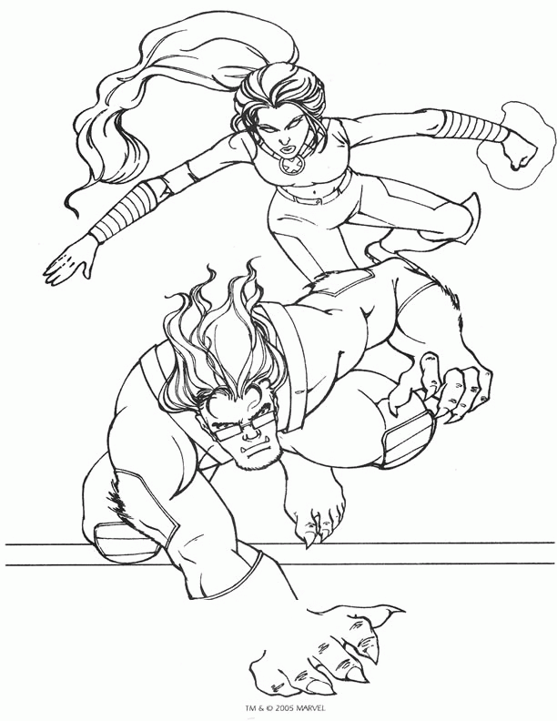 X men coloring pages