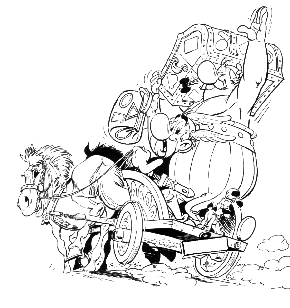 Asterix and obelix coloring pages