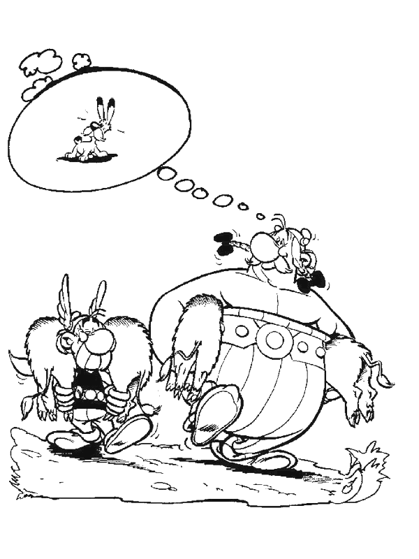 Asterix and obelix coloring pages