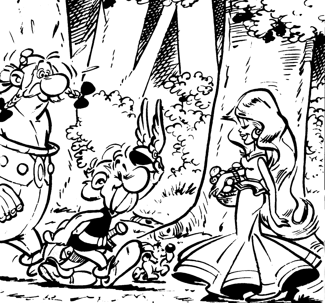 Asterix and obelix coloring pages