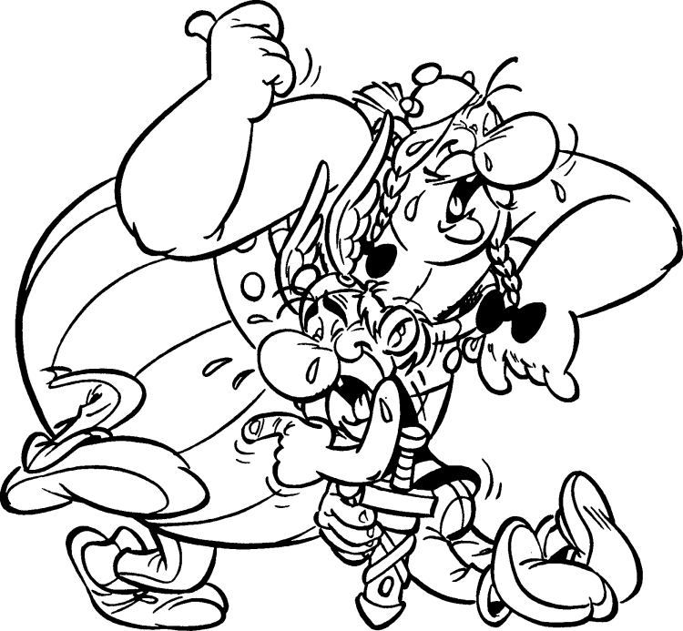 Asterix and obelix coloring pages