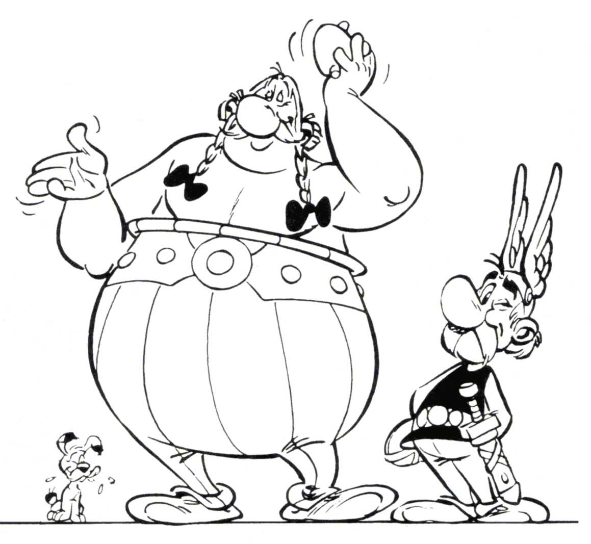 Asterix and obelix coloring pages