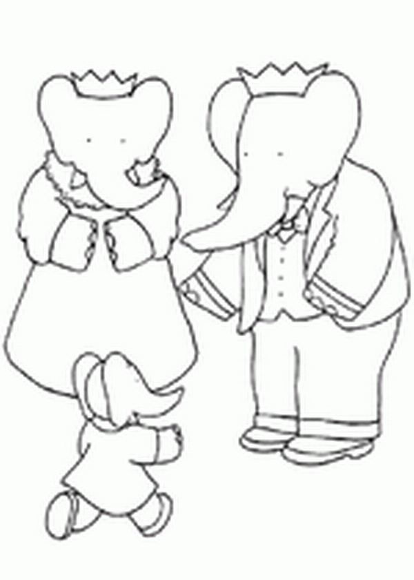 Babar coloring pages