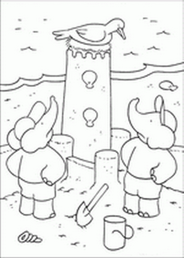 Babar coloring pages