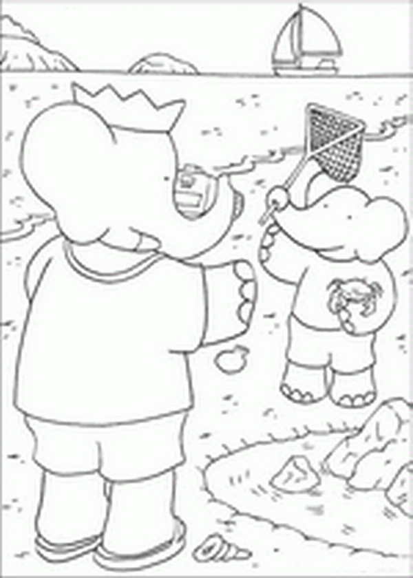 Babar coloring pages