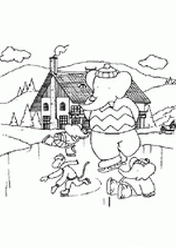 Babar coloring pages