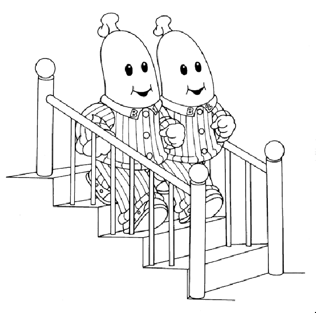 Bananas in pyjamas coloring pages