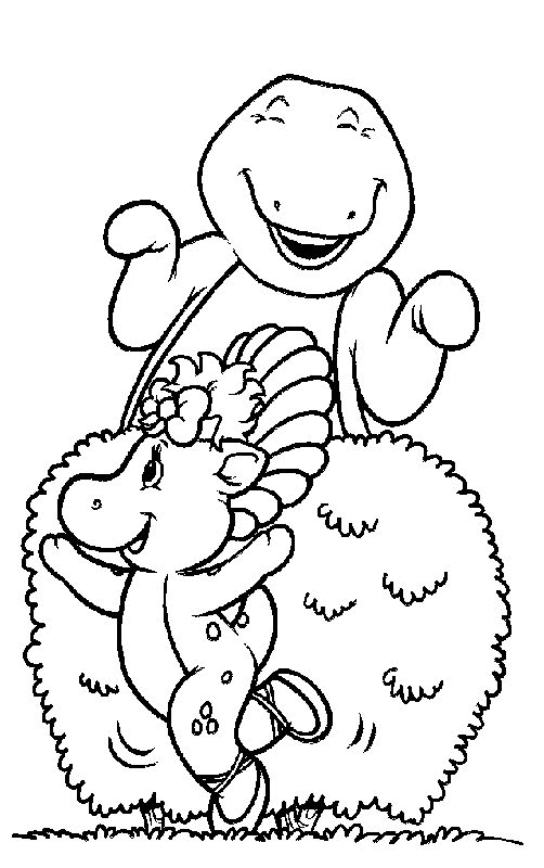 Barney coloring pages