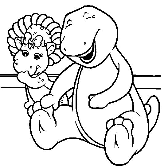 Barney coloring pages