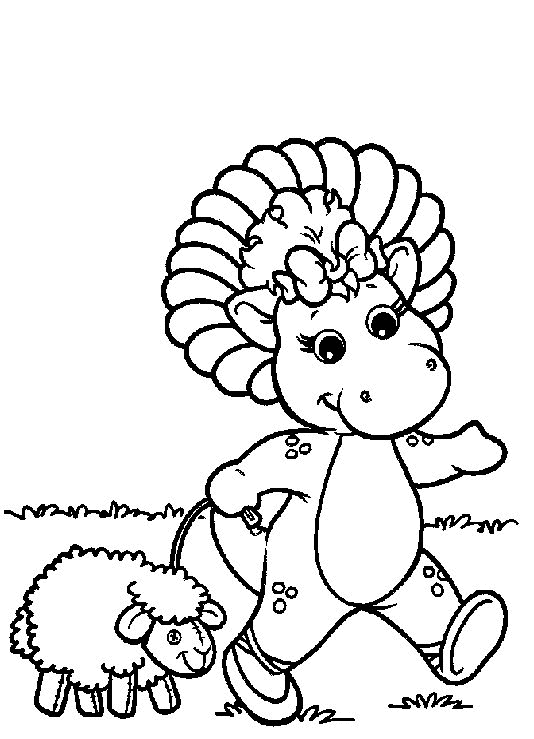 Barney coloring pages