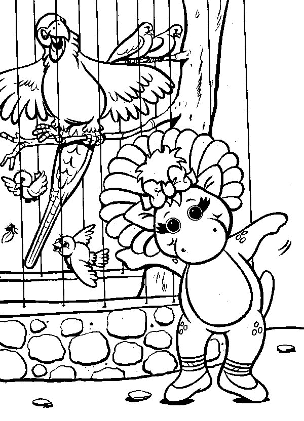 Barney coloring pages