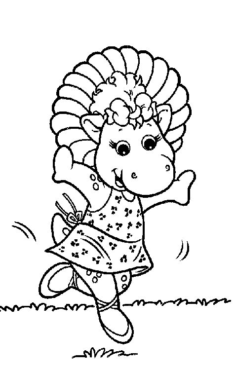 Barney coloring pages