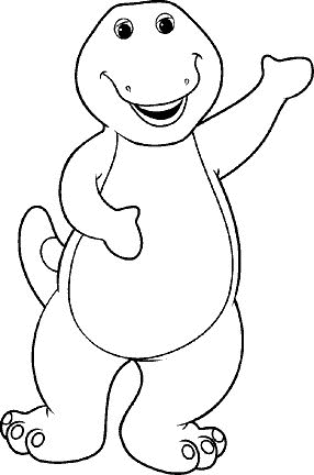 Barney coloring pages