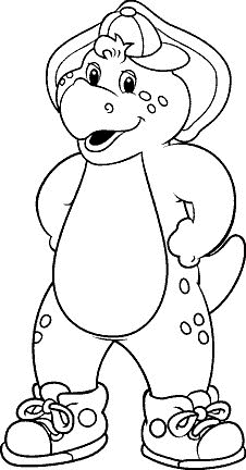 Barney coloring pages