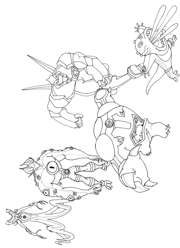 Ben 10 coloring pages