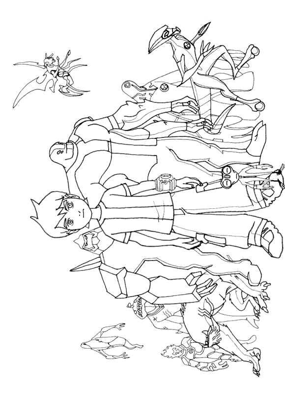 Ben 10 coloring pages