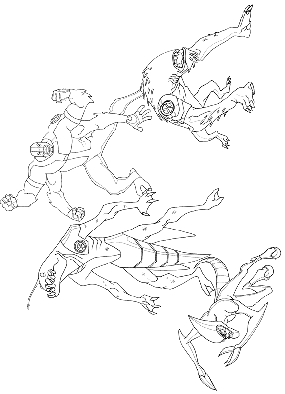 Ben 10 coloring pages