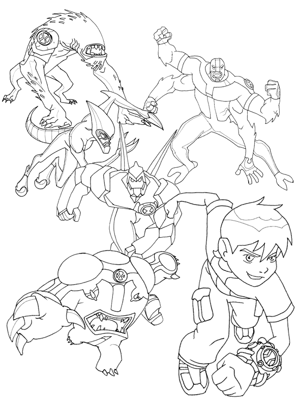 Ben 10 coloring pages