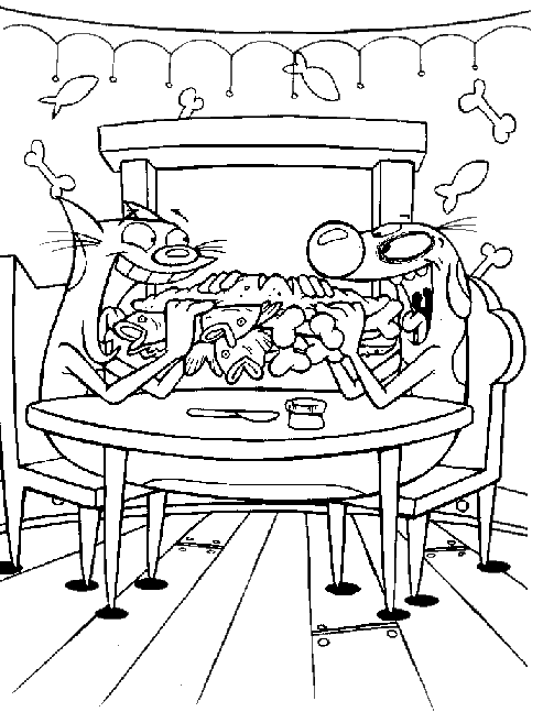 Catdog coloring pages