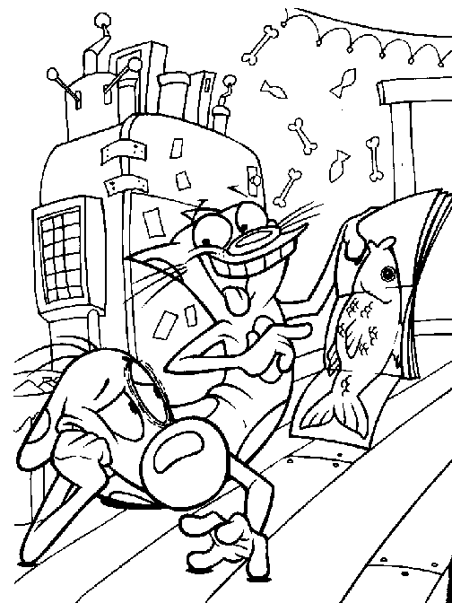 Catdog coloring pages